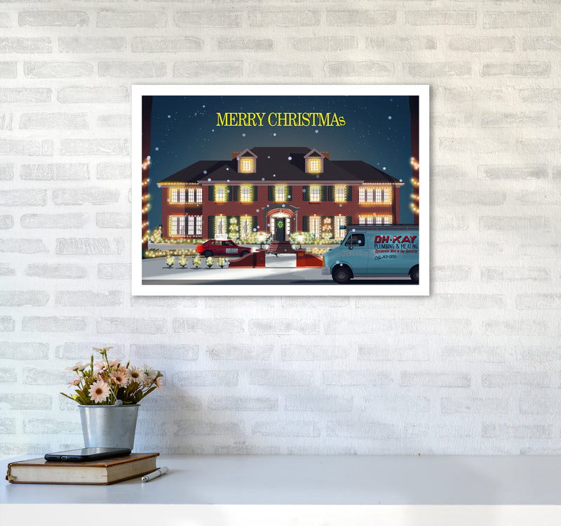 Home Alone Art Print by Richard O'Neill A2 Black Frame