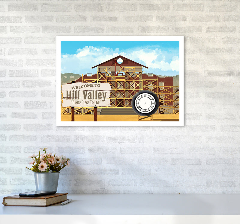 Hill Valley 1885 Art Print by Richard O'Neill A2 Black Frame