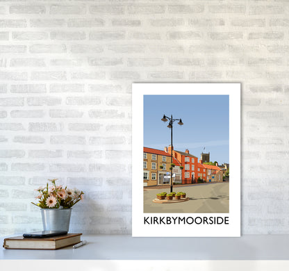 Kirkbymoorside Portrait Art Print by Richard O'Neill A2 Black Frame