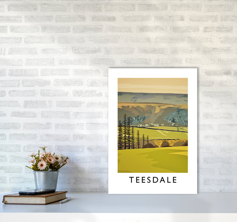 Teesdale Portrait Art Print by Richard O'Neill A2 Black Frame