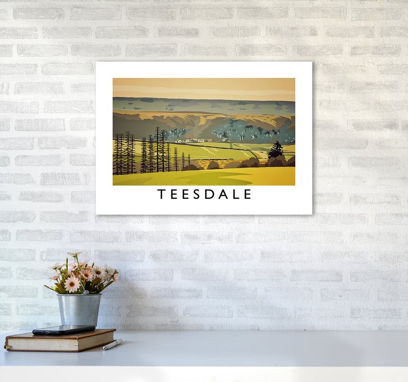 Teesdale Art Print by Richard O'Neill A2 Black Frame