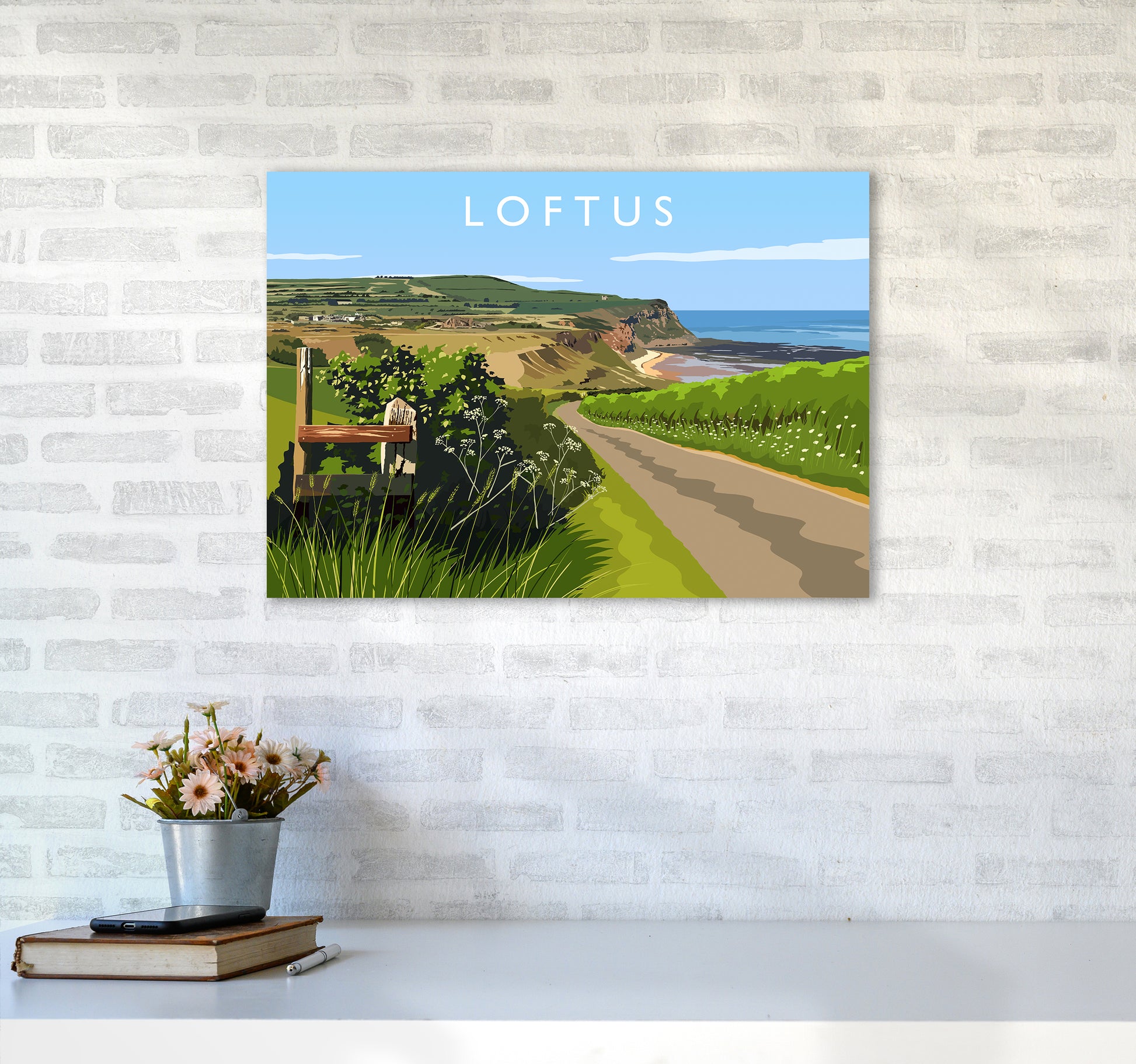 Loftus Travel Art Print by Richard O'Neill A2 Black Frame