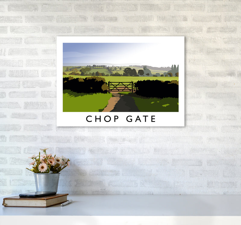 Chop Gate Travel Art Print by Richard O'Neill A2 Black Frame