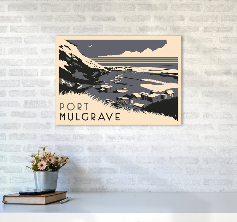 Port Mulgrave Travel Art Print by Richard O'Neill A2 Black Frame