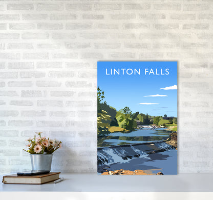 Linton Falls portrait Travel Art Print by Richard O'Neill A2 Black Frame