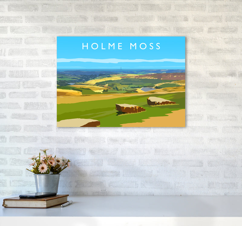 Holme Moss Travel Art Print by Richard O'Neill A2 Black Frame