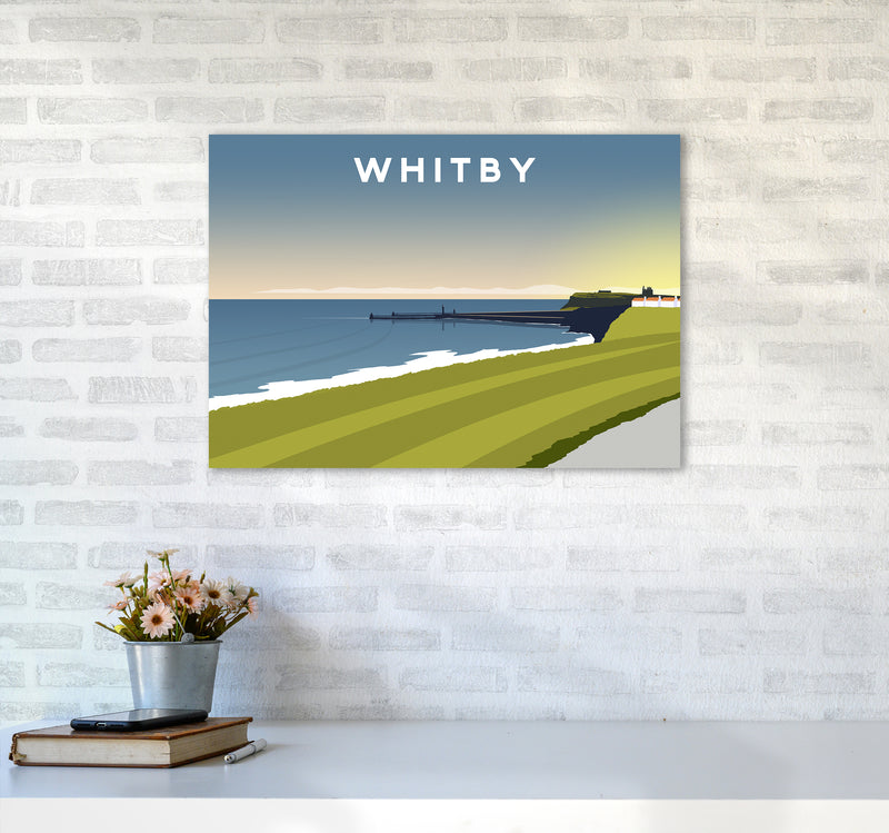 Whitby 5 Travel Art Print by Richard O'Neill A2 Black Frame