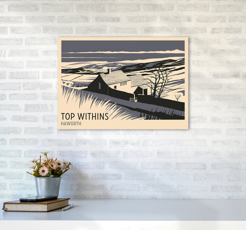 Top Withins Travel Art Print by Richard O'Neill A2 Black Frame