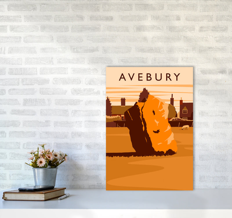 Avebury portrait Travel Art Print by Richard O'Neill A2 Black Frame