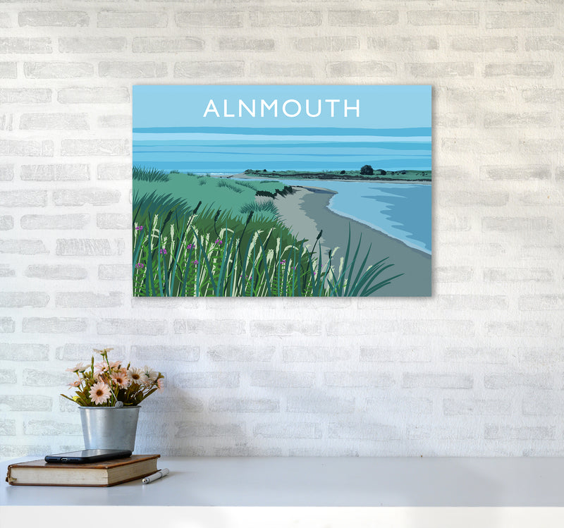 Alnmouth Travel Art Print by Richard O'Neill A2 Black Frame