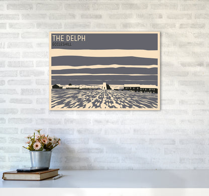 The Delph, Eccleshill Travel Art Print by Richard O'Neill A2 Black Frame