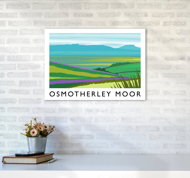 Osmotherley Moor Travel Art Print by Richard O'Neill A2 Black Frame