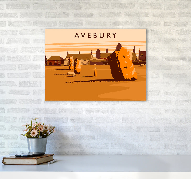 Avebury Travel Art Print by Richard O'Neill A2 Black Frame
