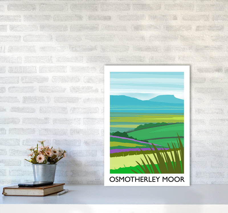 Osmotherley Moor portrait Travel Art Print by Richard O'Neill A2 Black Frame