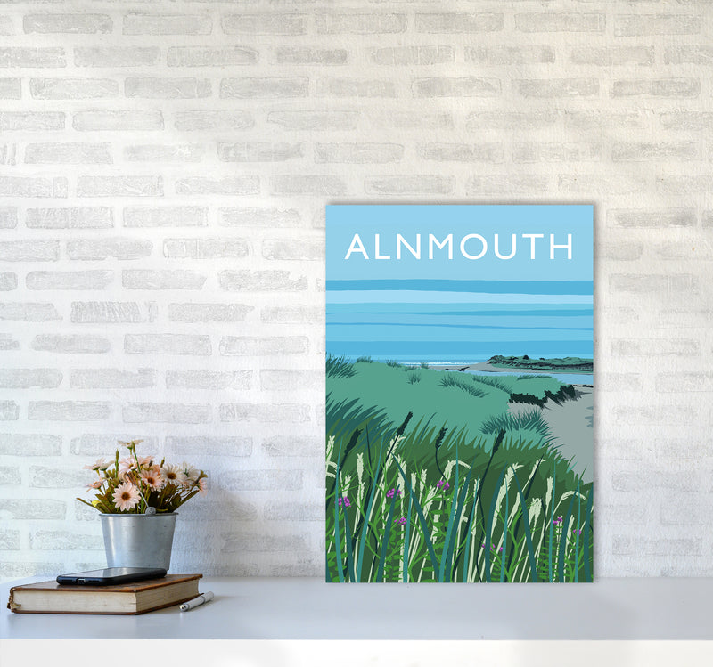 Alnmouth portrait Travel Art Print by Richard O'Neill A2 Black Frame