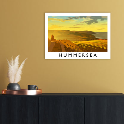 Hummersea Travel Art Print by Richard O'Neill A2 Black Frame