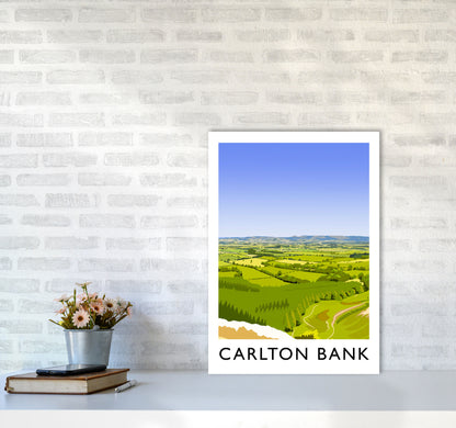 Carlton Bank portrait Travel Art Print by Richard O'Neill A2 Black Frame
