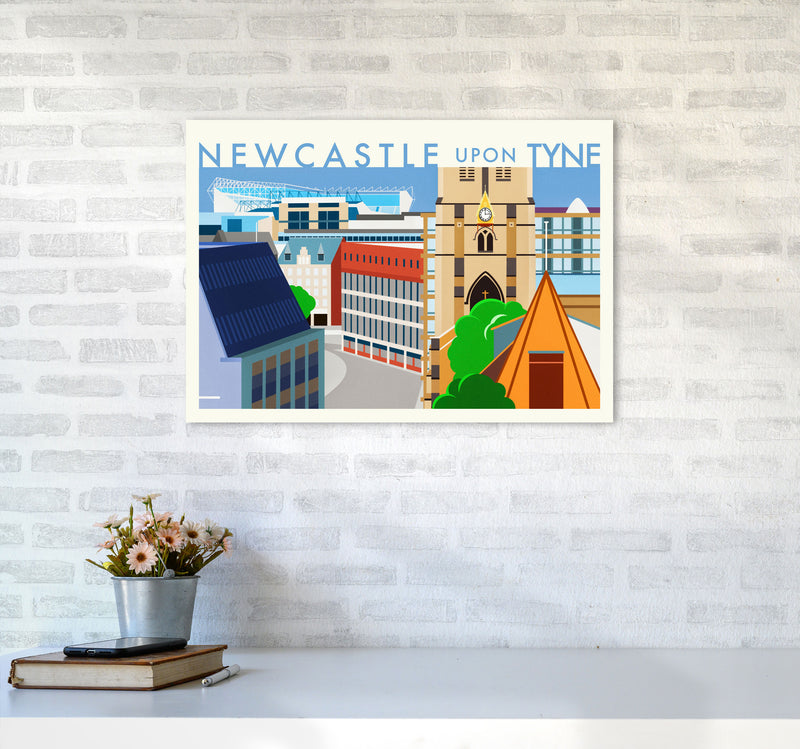 Newcastle upon Tyne 2 (Day) landscape Travel Art Print by Richard O'Neill A2 Black Frame