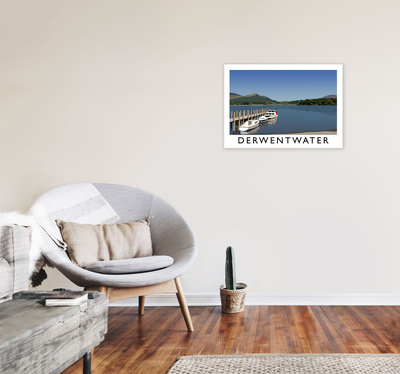 Derwent Water by Richard O'Neill A2 Black Frame