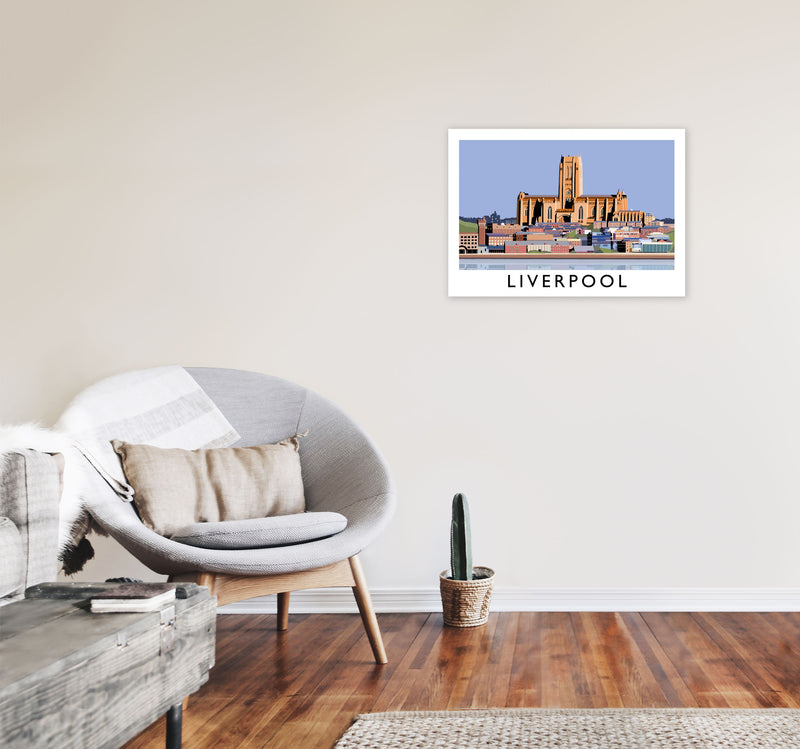 Liverpool Framed Digital Art Print by Richard O'Neill A2 Black Frame