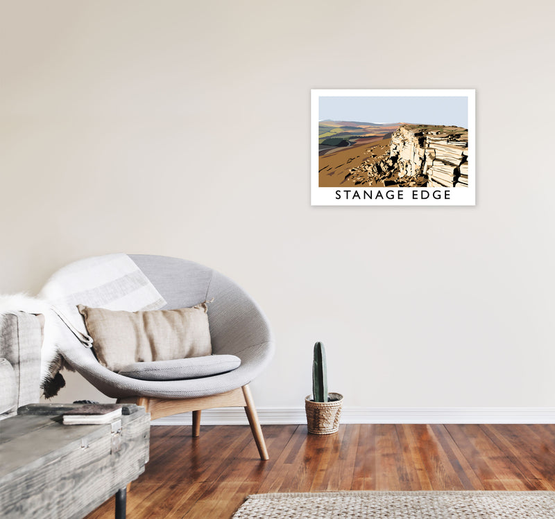 Stanage Edge by Richard O'Neill A2 Black Frame
