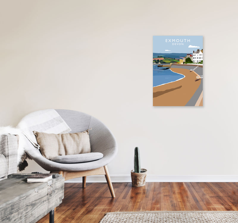 Exmouth Devon Art Print by Richard O'Neill A2 Black Frame