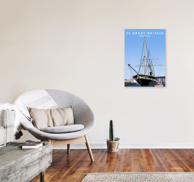 SS Great Britain Bristol Art Print by Richard O'Neill A2 Black Frame