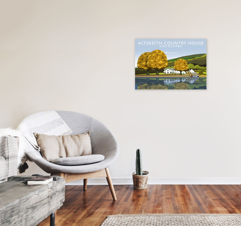 Altskeith Country House (Landscape) by Richard O'Neill A2 Black Frame