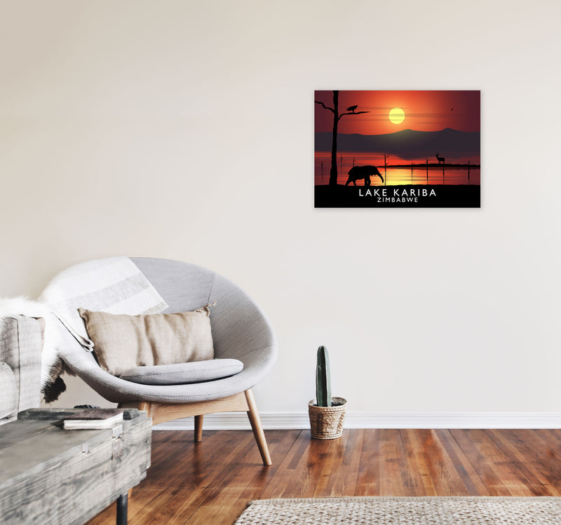 Lake Kariba Zimbabwe Framed Digital Art Print by Richard O'Neill A2 Black Frame