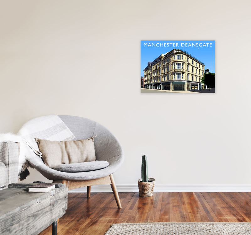 Manchester Deansgate (Landscape) by Richard O'Neill A2 Black Frame