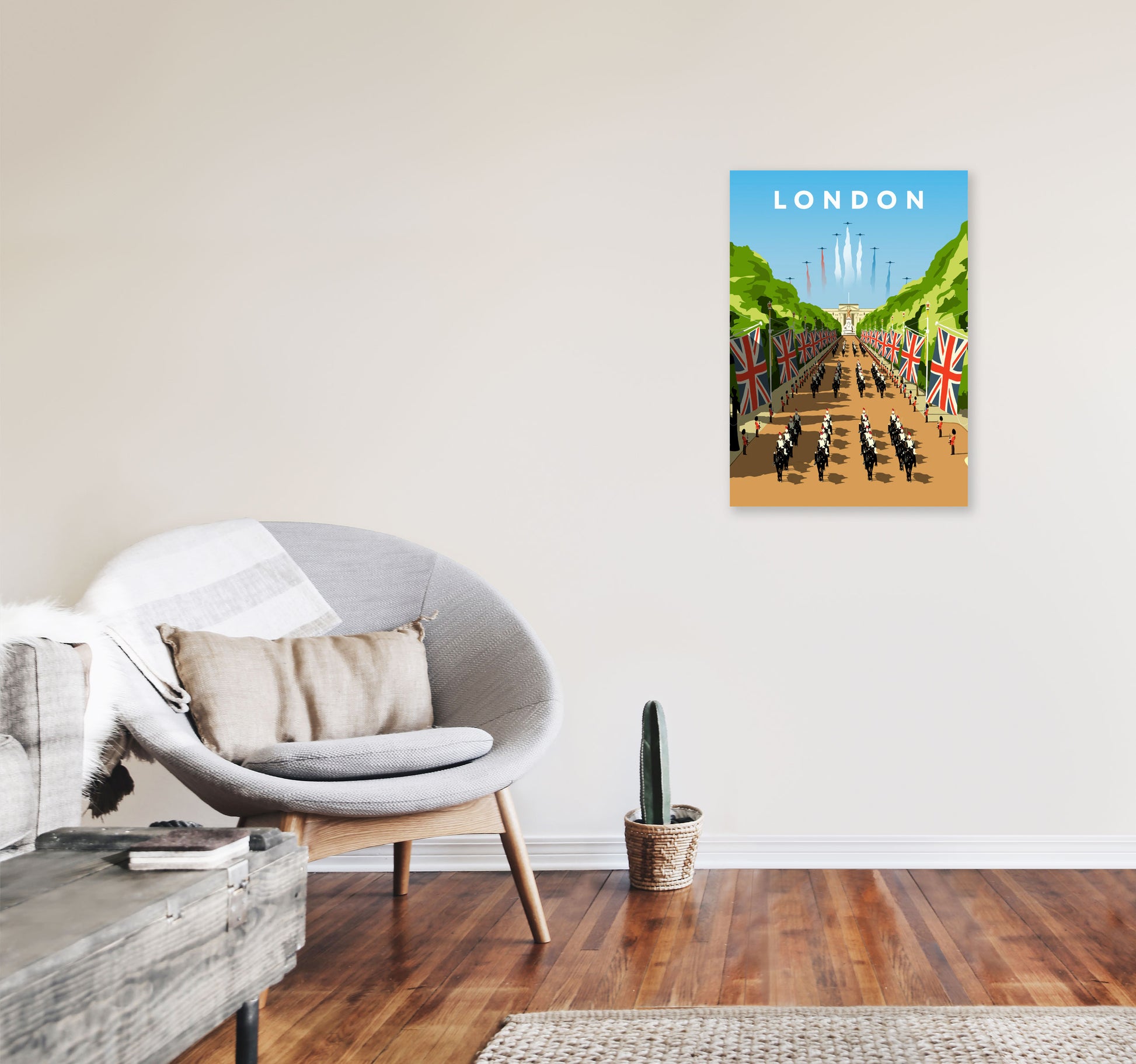 London Art Print by Richard O'Neill A2 Black Frame