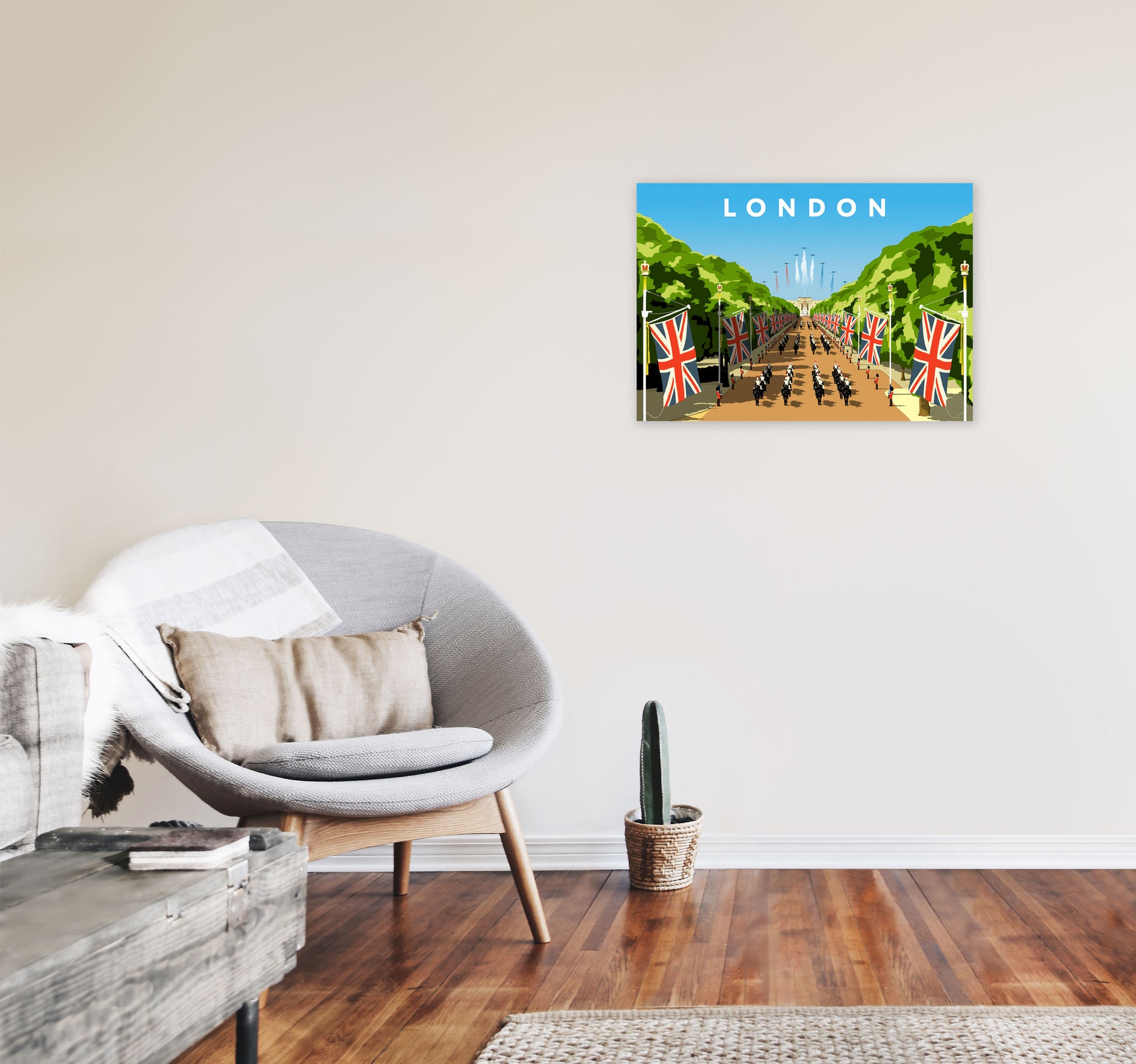 London Art Print by Richard O'Neill A2 Black Frame