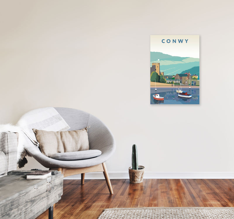 Conwy Art Print by Richard O'Neill A2 Black Frame