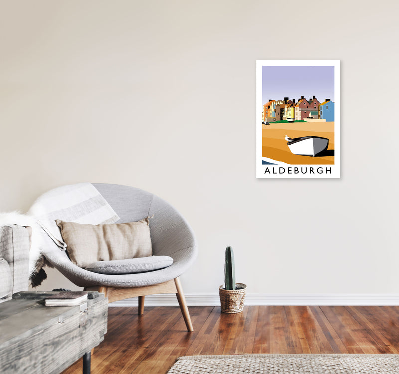 Aldeburgh Art Print by Richard O'Neill A2 Black Frame