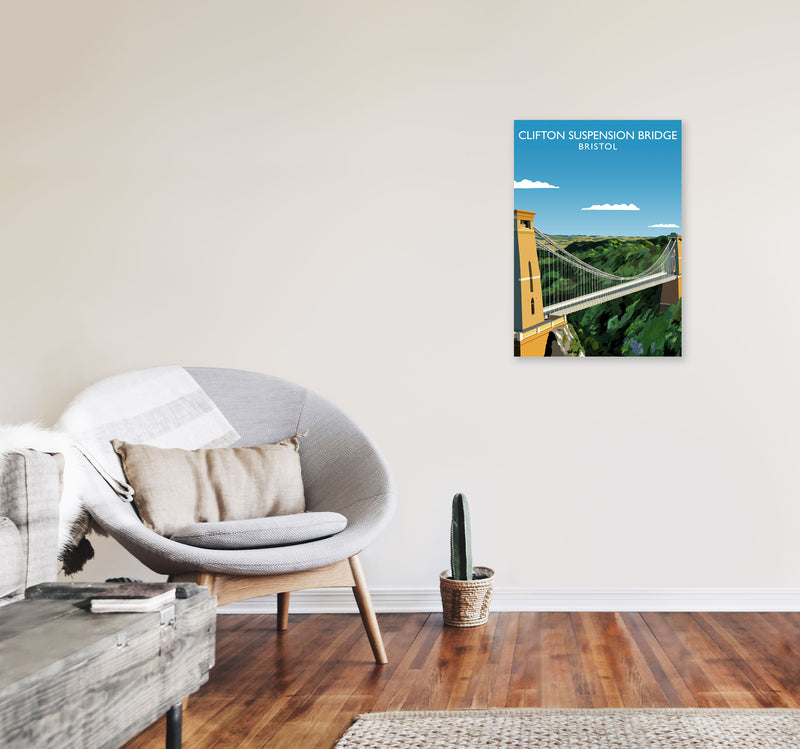 Clifton Suspension Bridge Bristol Framed Art Print by Richard O'Neill A2 Black Frame