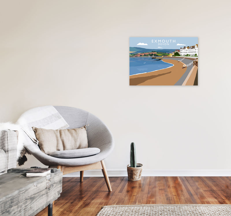 Exmouth Devon Art Print by Richard O'Neill A2 Black Frame