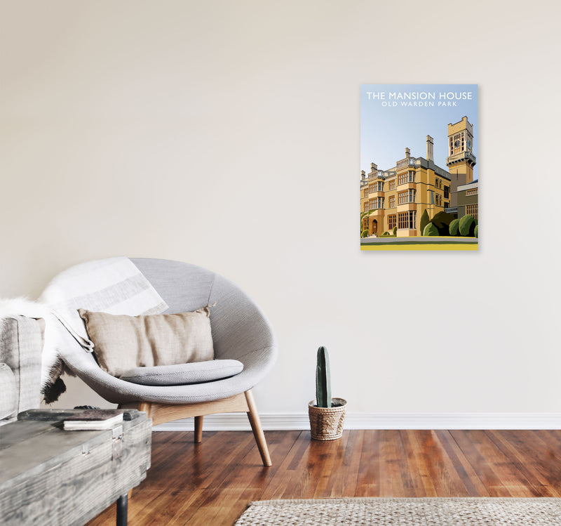 The Mansion House Old Warden Park Travel Art Print by Richard O'Neill A2 Black Frame