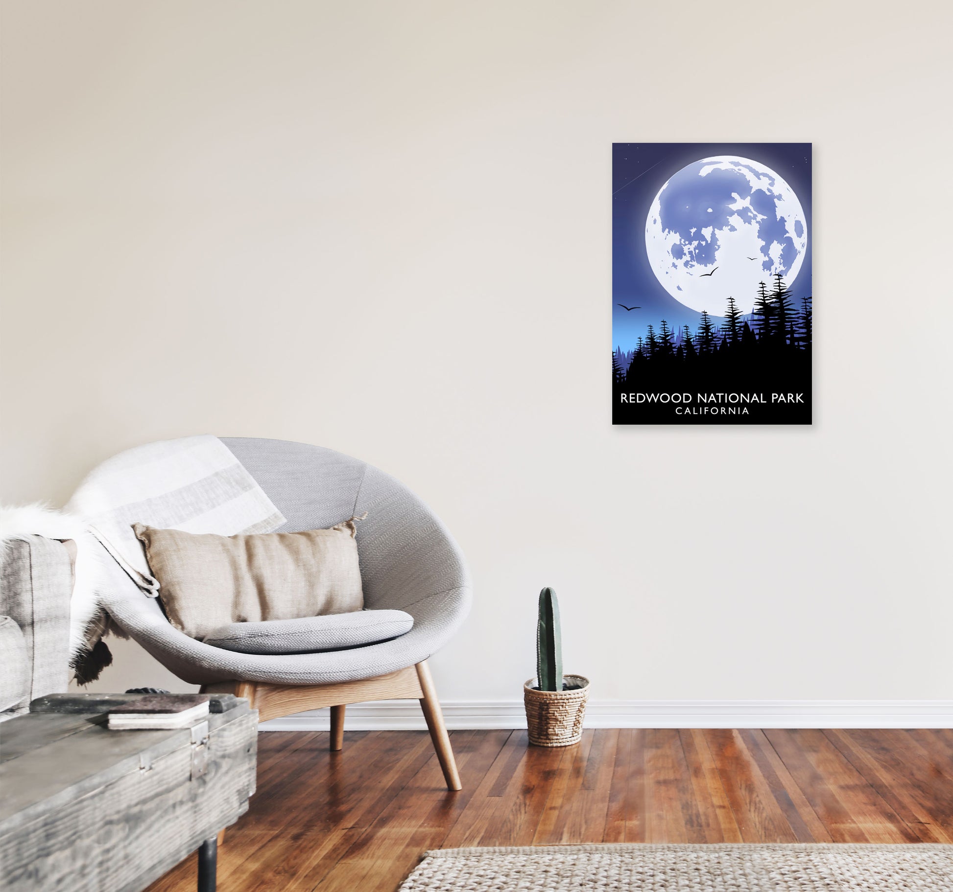 Redwood National Park California Travel Art Print by Richard O'Neill A2 Black Frame