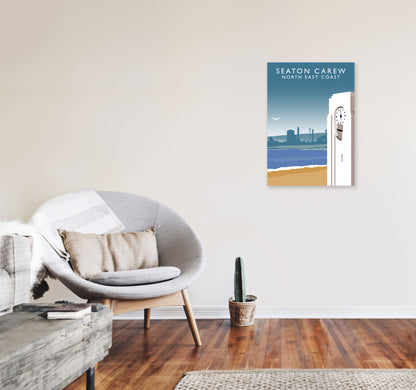 Seaton Carew North East Coast Travel Art Print by Richard O'Neill A2 Black Frame