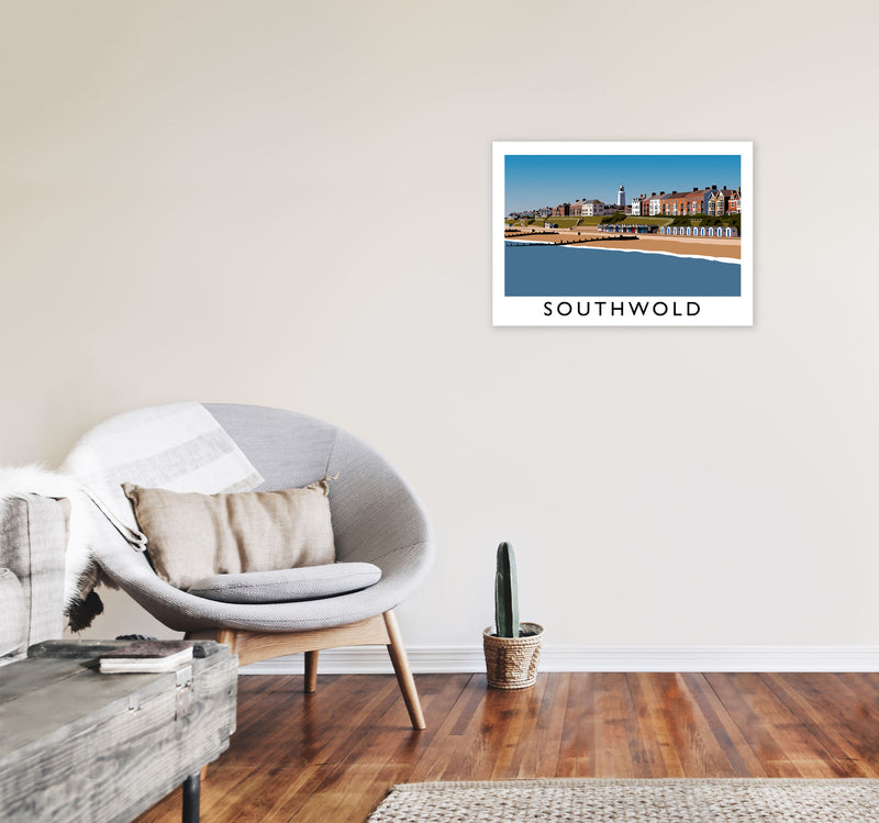 Southwold Framed Digital Art Print by Richard O'Neill A2 Black Frame