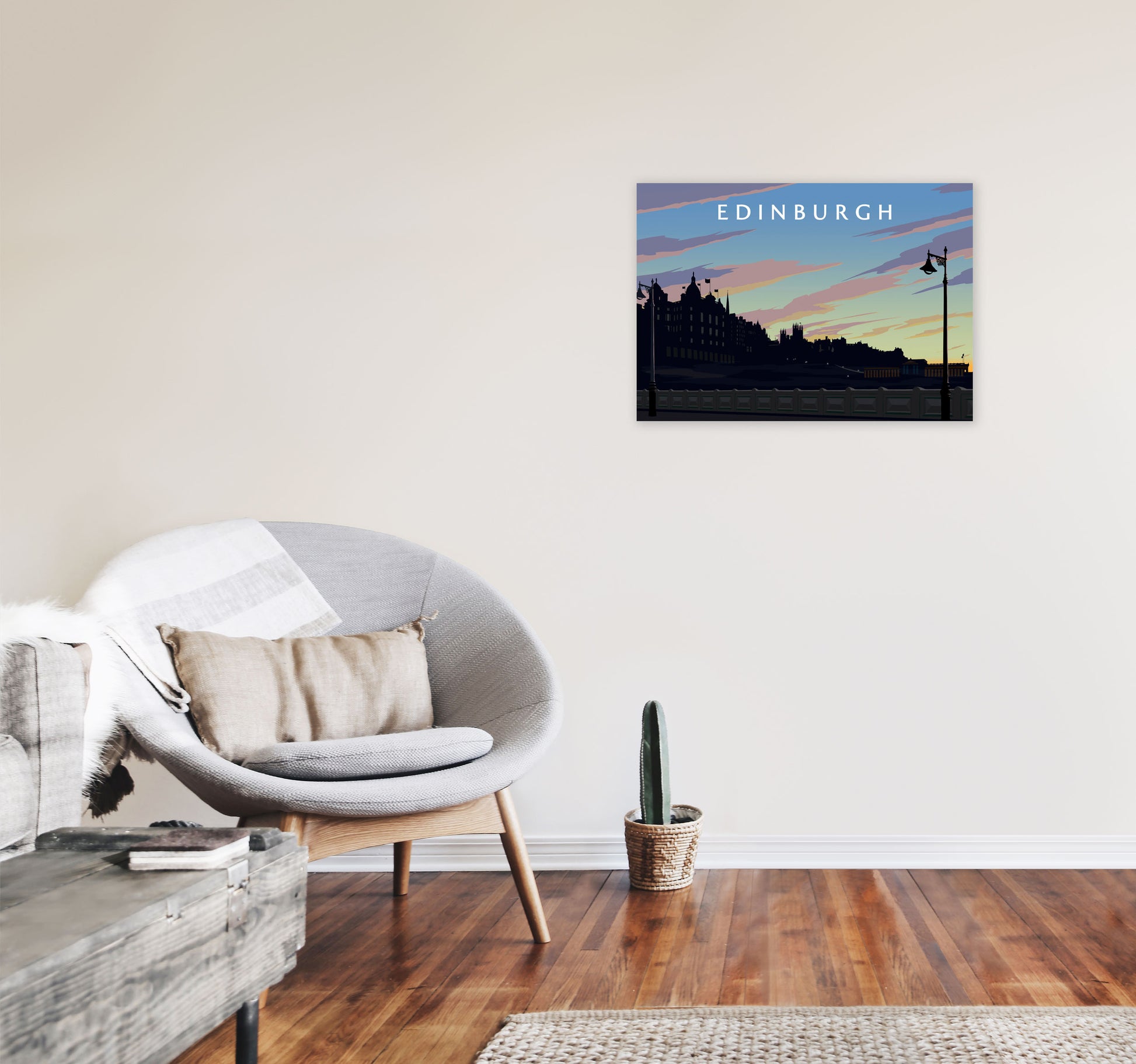 Edinburgh 2 by Richard O'Neill A2 Black Frame