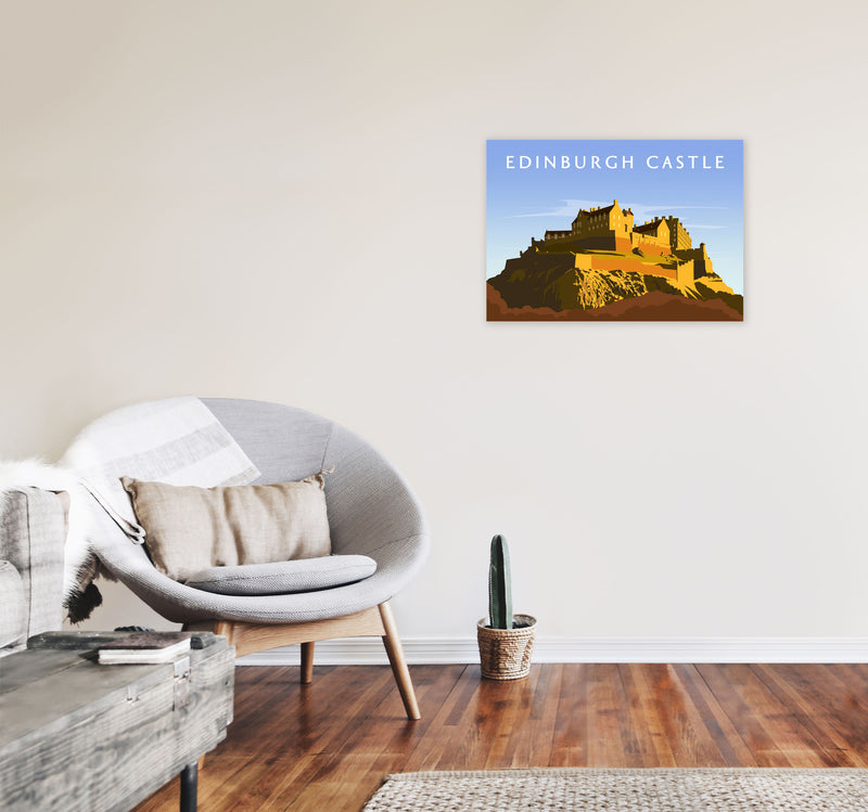 Edinburgh Castle Art Print by Richard O'Neill A2 Black Frame