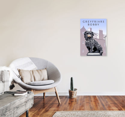 Greyfriars Bobby Portrait by Richard O'Neill A2 Black Frame
