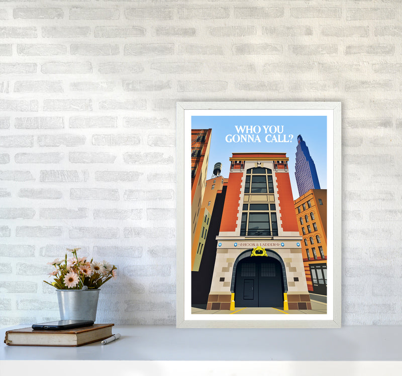 Ghostbusters Day Art Print by Richard O'Neill A2 Oak Frame
