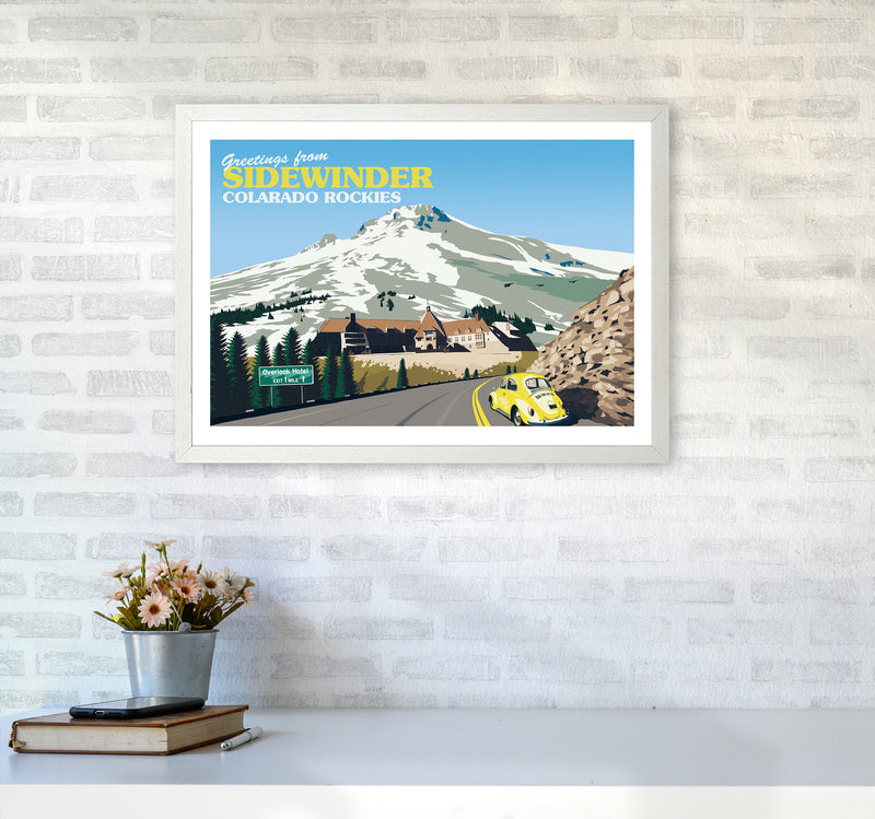 Overlook Hotel Art Print by Richard O'Neill A2 Oak Frame