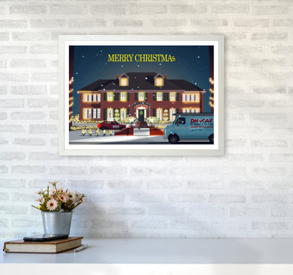 Home Alone Art Print by Richard O'Neill A2 Oak Frame
