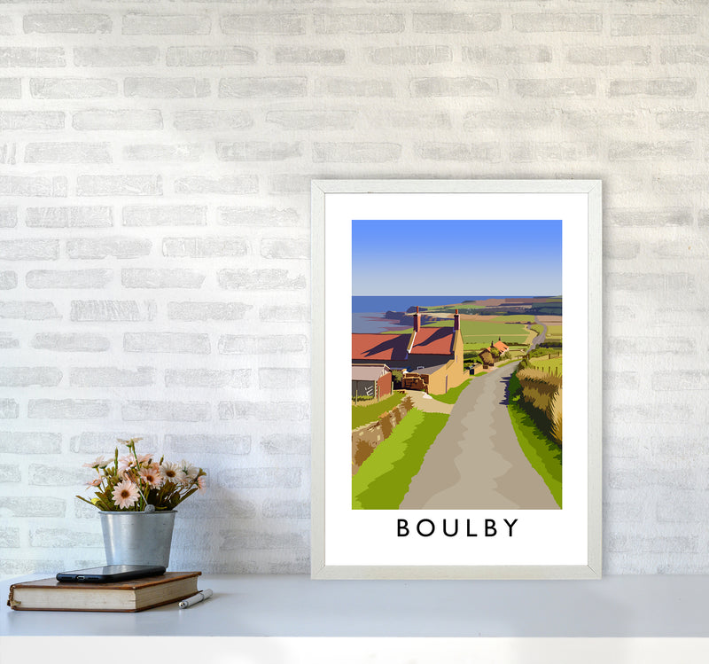 Boulby 2 Portrait Art Print by Richard O'Neill A2 Oak Frame