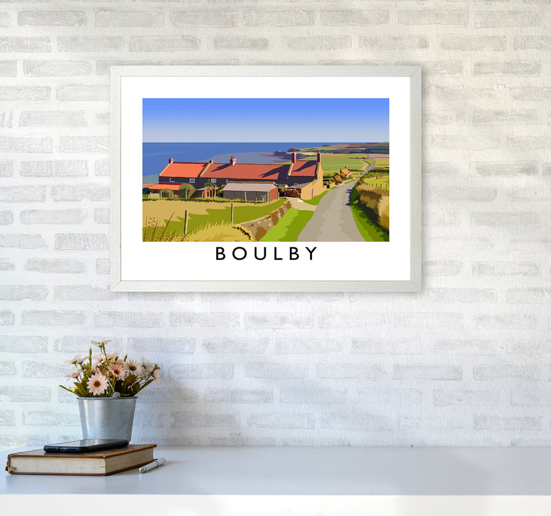 Boulby 2 Art Print by Richard O'Neill A2 Oak Frame