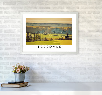 Teesdale Art Print by Richard O'Neill A2 Oak Frame