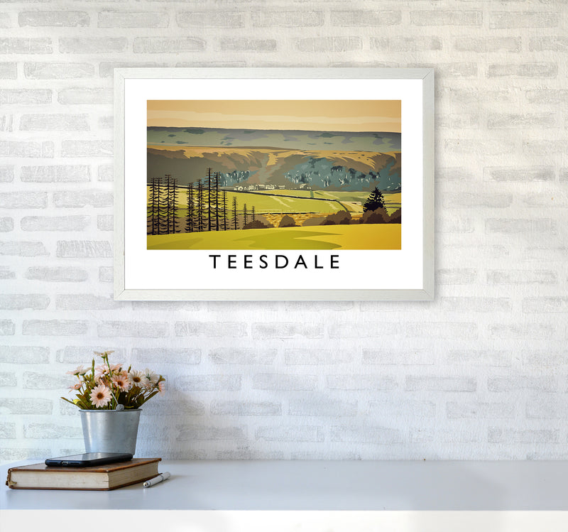 Teesdale Art Print by Richard O'Neill A2 Oak Frame
